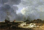 Jacob Isaacksz. van Ruisdael The Breakwater painting